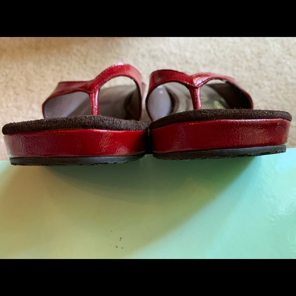 Donald J Pliner Red Patent Leather Sandals Sz 9.5 - Picture 5 of 7